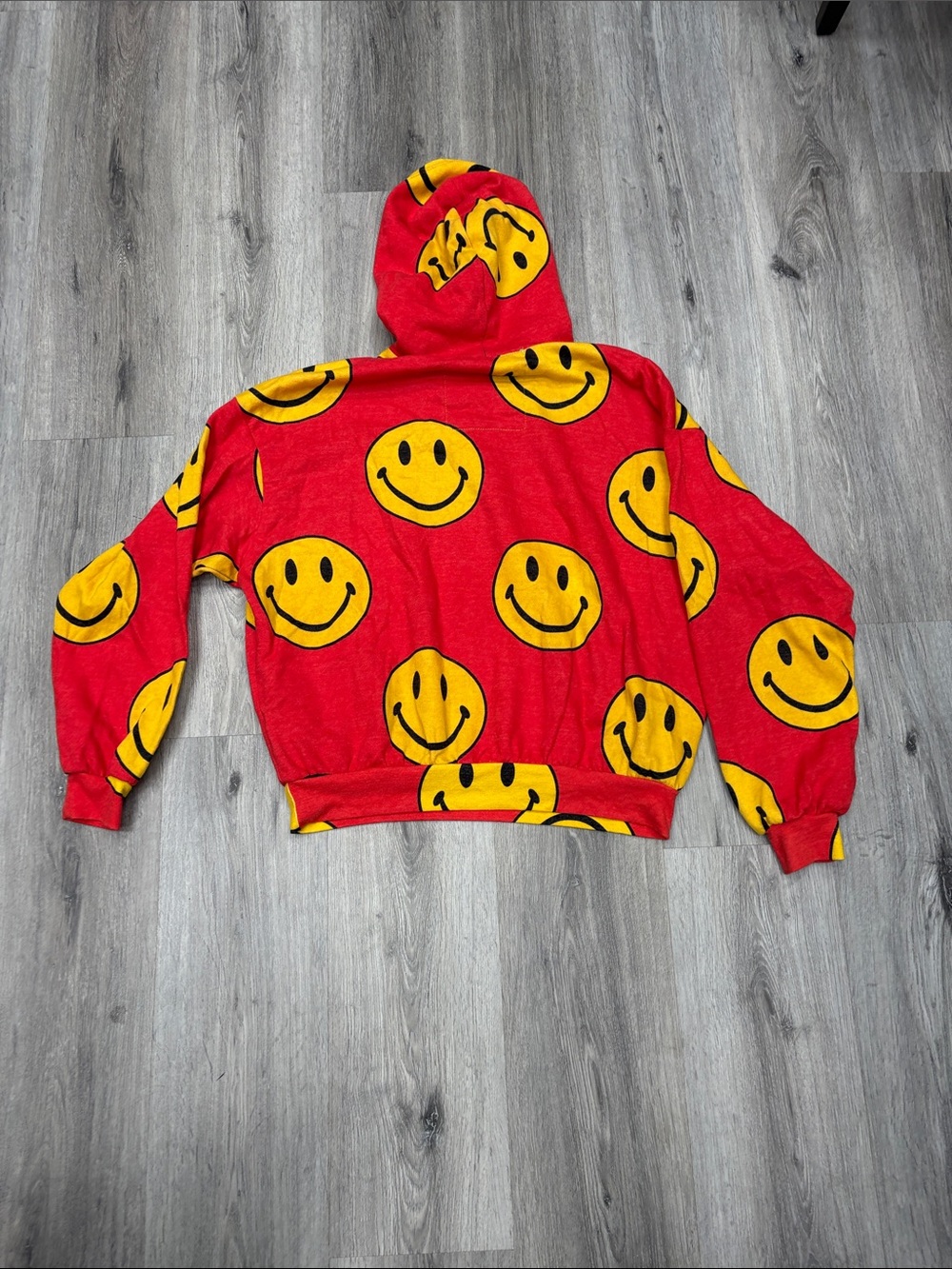 Aviator Nation Red Smiley Face Hoodie Sweater - women’s xs - Picture 5 of 5